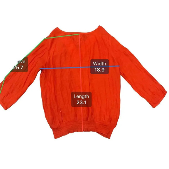 Zac & Rachel Beaded Detail Long Sleeve Tie-Up Neckline Peasant Top - Medium - Picture 6 of 6